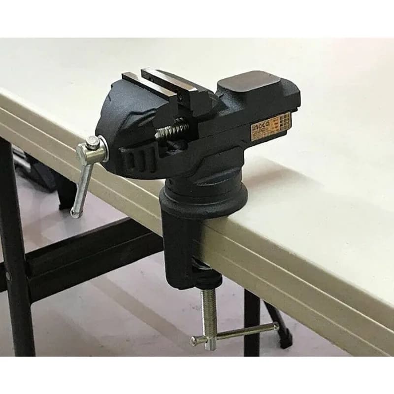 Ingco Rotating Bench Vice | Heavy-Duty Swivel Base with Anvil