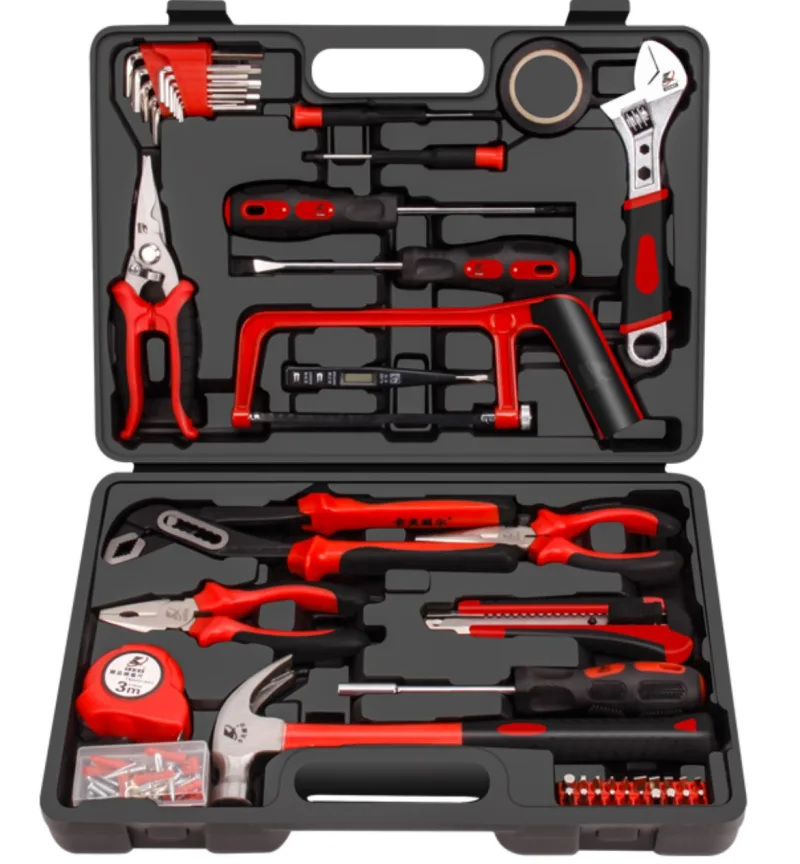 H1041A 49-Piece Household Tool Set with Pliers, Wrench, Screwdrivers, and More