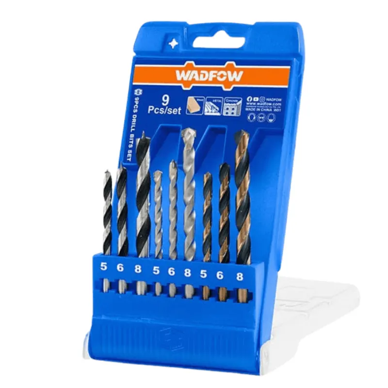 Wadfow 9 Pieces Drill Bits Set