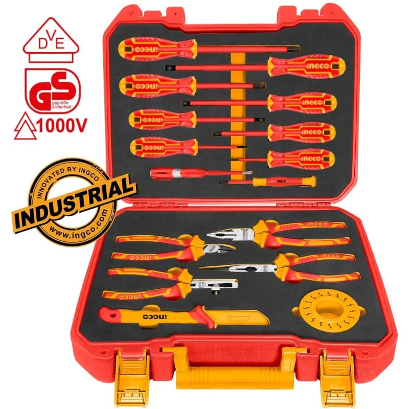 Ingco 16-Piece 1000V Insulated Hand Tools Set – VDE/GS Certified