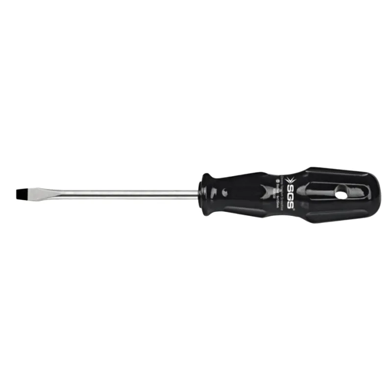 SGS Black Series Slotted Screwdriver with Chrome-Vanadium Steel Blade