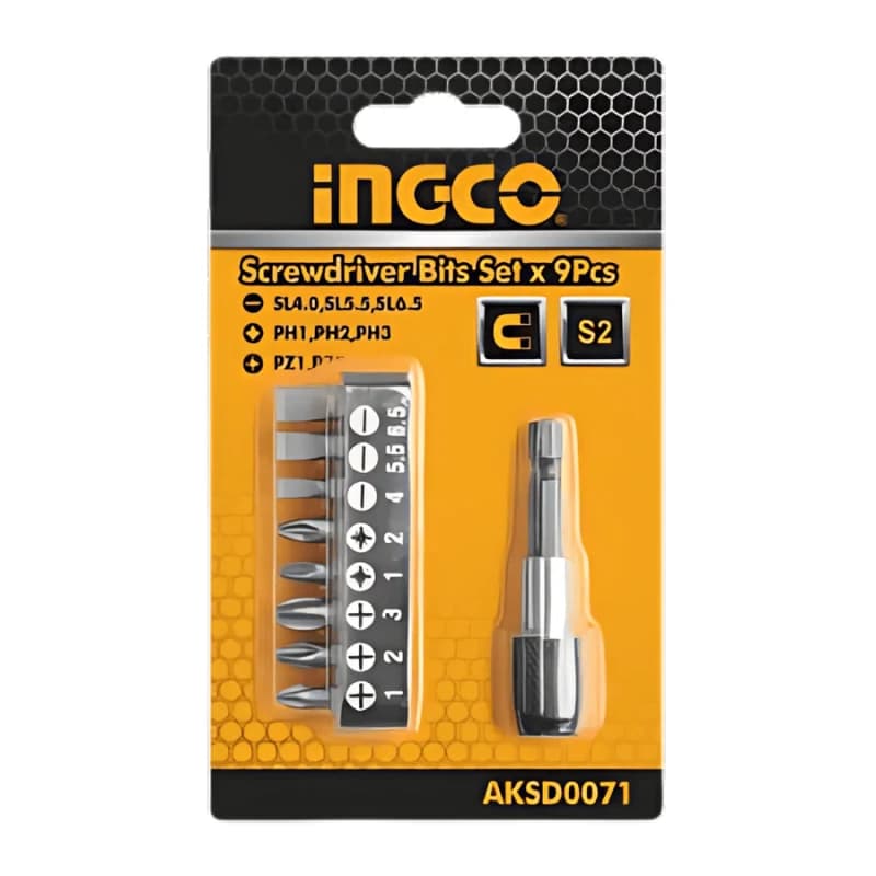 Ingco 9-Pieces Screwdriver Bit Set