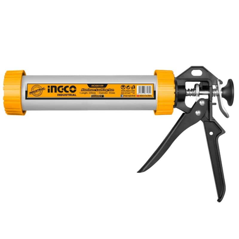 Ingco 9" Aluminium Caulking Gun with Plastic Adaptor