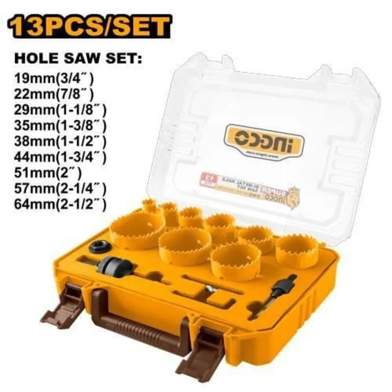 Ingco 13-Piece Bi-Metal Hole Saw Set